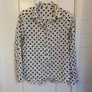 J. Crew Polka dot button up shirt